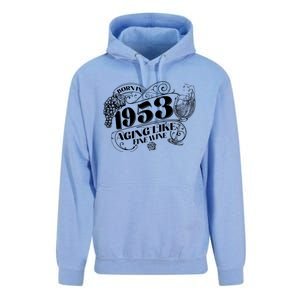 Born In 1953 70th Birthday Aging Like Fine Wine Unisex Surf Hoodie