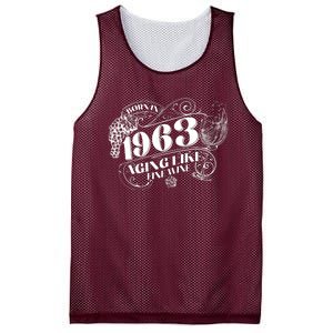 Born In 1963 60th Birthday Aging Like Fine Wine Mesh Reversible Basketball Jersey Tank