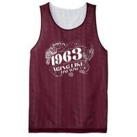 Born In 1963 60th Birthday Aging Like Fine Wine Mesh Reversible Basketball Jersey Tank