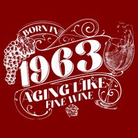 Born In 1963 60th Birthday Aging Like Fine Wine Trucker Hat