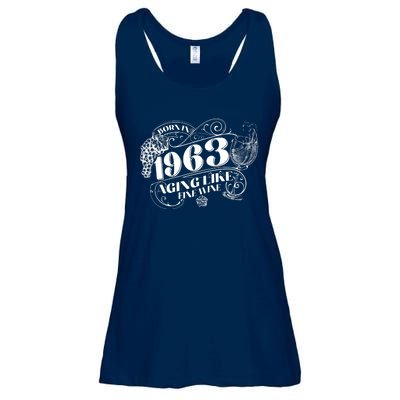 Born In 1963 60th Birthday Aging Like Fine Wine Ladies Essential Flowy Tank