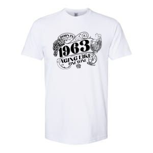 Born In 1963 60th Birthday Aging Like Fine Wine Softstyle CVC T-Shirt