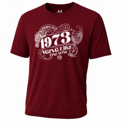 Born In 1973 50th Birthday Aging Like Fine Wine Performance Shirt