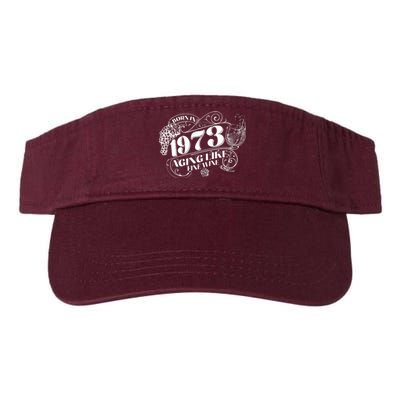 Born In 1973 50th Birthday Aging Like Fine Wine Valucap Bio-Washed Visor