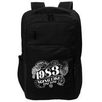Born In 1983 40th Birthday Aging Like Fine Wine Impact Tech Backpack