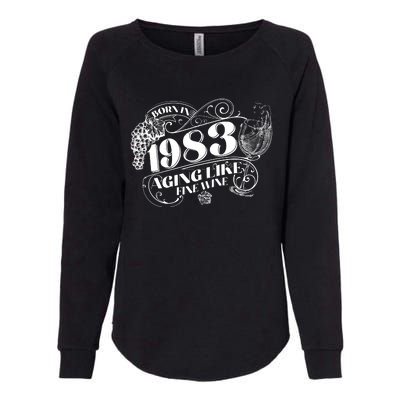 Born In 1983 40th Birthday Aging Like Fine Wine Womens California Wash Sweatshirt