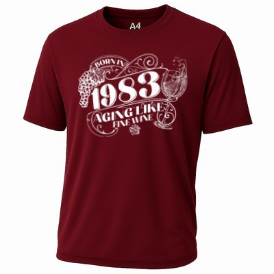 Born In 1983 40th Birthday Aging Like Fine Wine Performance Shirt