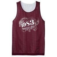 Born In 1983 40th Birthday Aging Like Fine Wine Mesh Reversible Basketball Jersey Tank