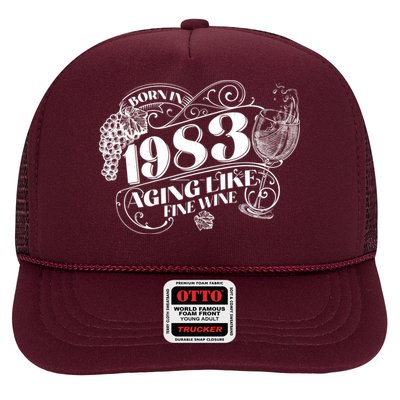 Born In 1983 40th Birthday Aging Like Fine Wine Trucker Hat