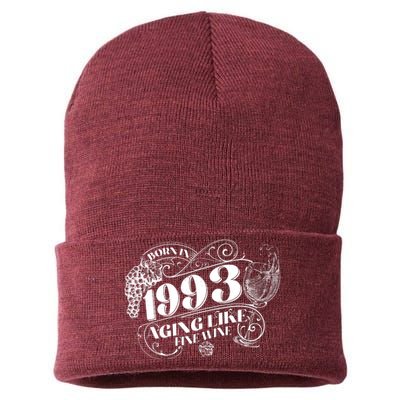 Born In 1993 30th Birthday Aging Like Fine Wine Sustainable Knit Beanie