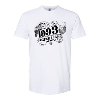 Born In 1993 30th Birthday Aging Like Fine Wine Softstyle® CVC T-Shirt