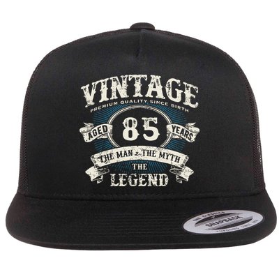 Born In 1937 Vintage Classic Dude 85th Years Old Birthday Flatbill Hat