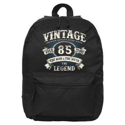 Born In 1937 Vintage Classic Dude 85th Years Old Birthday 16 in Basic Backpack