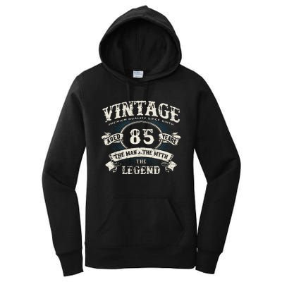 Born In 1937 Vintage Classic Dude 85th Years Old Birthday Women's Pullover Hoodie