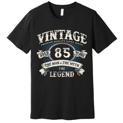 Born In 1937 Vintage Classic Dude 85th Years Old Birthday Premium T-Shirt