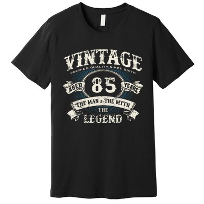 Born In 1937 Vintage Classic Dude 85th Years Old Birthday Premium T-Shirt