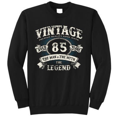 Born In 1937 Vintage Classic Dude 85th Years Old Birthday Tall Sweatshirt