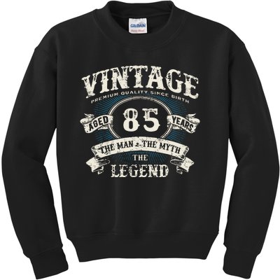 Born In 1937 Vintage Classic Dude 85th Years Old Birthday Kids Sweatshirt