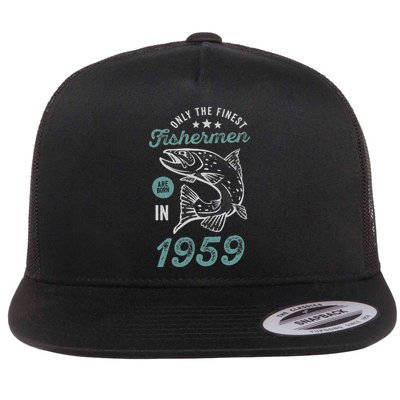 Born In 1959 62 Years Old Vintage 62nd Birthday Fisherman Flatbill Hat