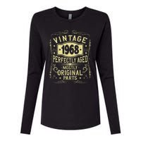 Born In 1968 Birthday, Vintage, Perfectly Aged, Made In 1968 Womens Cotton Relaxed Long Sleeve T-Shirt