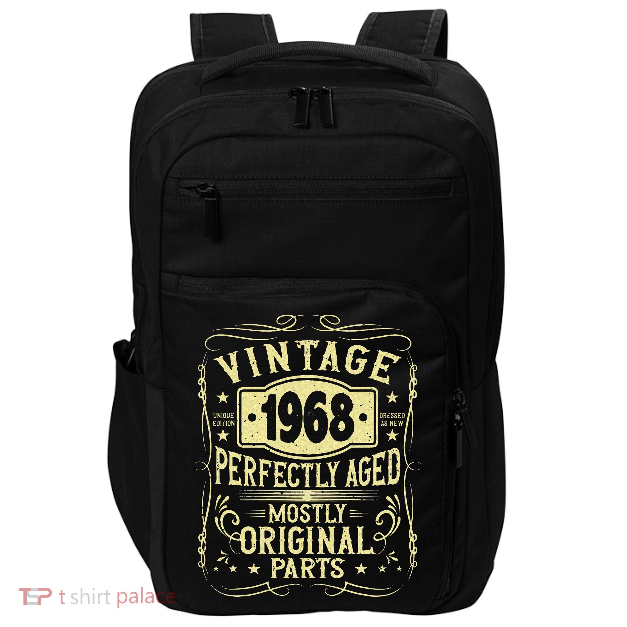 Born In 1968 Birthday, Vintage, Perfectly Aged, Made In 1968 Impact Tech Backpack