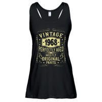 Born In 1968 Birthday, Vintage, Perfectly Aged, Made In 1968 Ladies Essential Flowy Tank