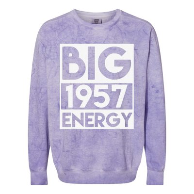 Born In 1957 Birthday 66 Year Old 66th Birthday Energy Colorblast Crewneck Sweatshirt