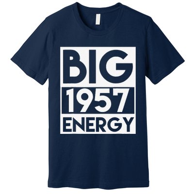 Born In 1957 Birthday 66 Year Old 66th Birthday Energy Premium T-Shirt