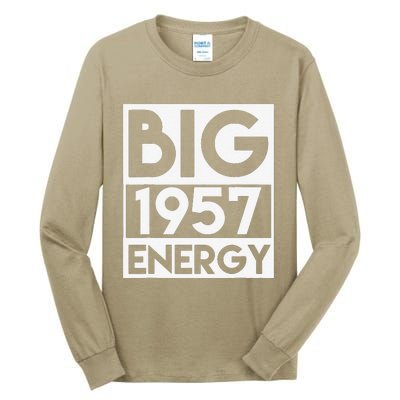 Born In 1957 Birthday 66 Year Old 66th Birthday Energy Tall Long Sleeve T-Shirt