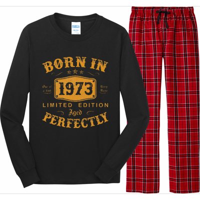 Born In 1973 50 Years Old 50th Birthday Gifts For Long Sleeve Pajama Set