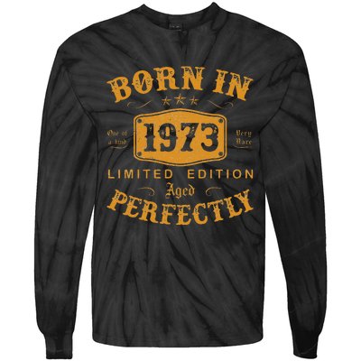 Born In 1973 50 Years Old 50th Birthday Gifts For Tie-Dye Long Sleeve Shirt