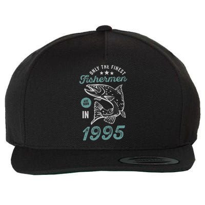 Born In 1995 26 Years Old Vintage 26th Birthday Fisherman Wool Snapback Cap
