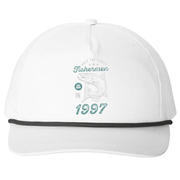 Born In 1997 24 Years Old Vintage 24th Birthday Fisherman Snapback Five-Panel Rope Hat