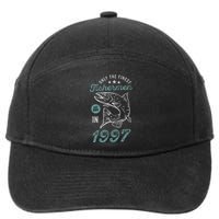 Born In 1997 24 Years Old Vintage 24th Birthday Fisherman 7-Panel Snapback Hat