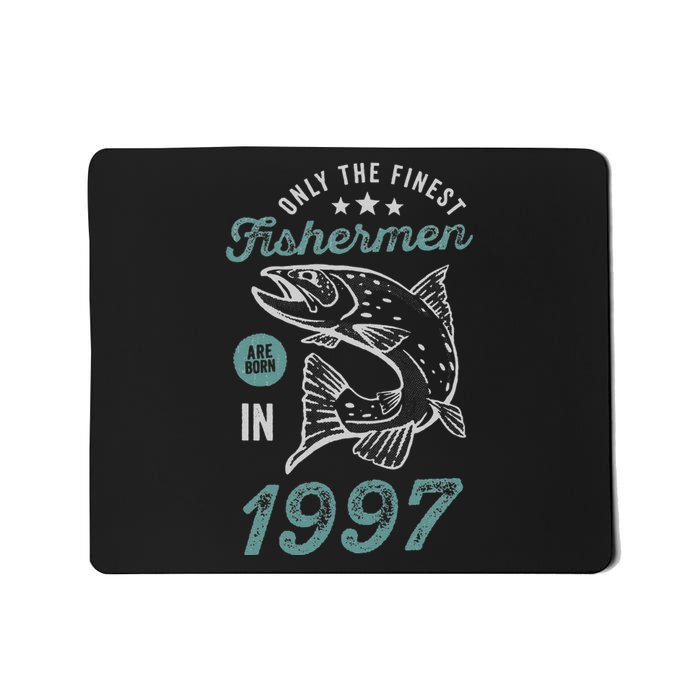 Born In 1997 24 Years Old Vintage 24th Birthday Fisherman Mousepad