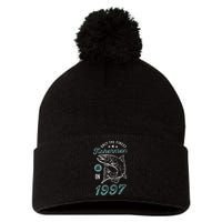 Born In 1997 24 Years Old Vintage 24th Birthday Fisherman Pom Pom 12in Knit Beanie