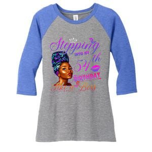 Born In 1967 Stepping Into My 54th Birthday Black Meaningful Gift Women's Tri-Blend 3/4-Sleeve Raglan Shirt