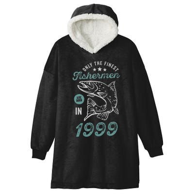 Born In 1999 22 Years Old Vintage 22nd Birthday Fisherman Hooded Wearable Blanket