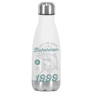 Born In 1999 22 Years Old Vintage 22nd Birthday Fisherman Stainless Steel Insulated Water Bottle