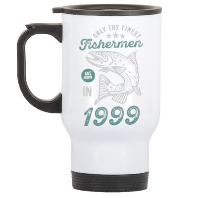 Born In 1999 22 Years Old Vintage 22nd Birthday Fisherman Stainless Steel Travel Mug