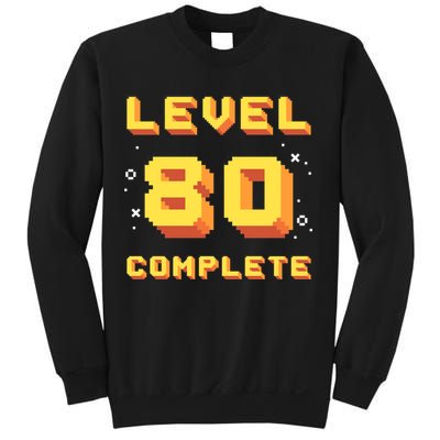 Born In 1941 Level 80 Complete 80th Birthday Retro Gaming Sweatshirt