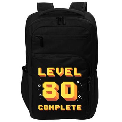 Born In 1941 Level 80 Complete 80th Birthday Retro Gaming Impact Tech Backpack