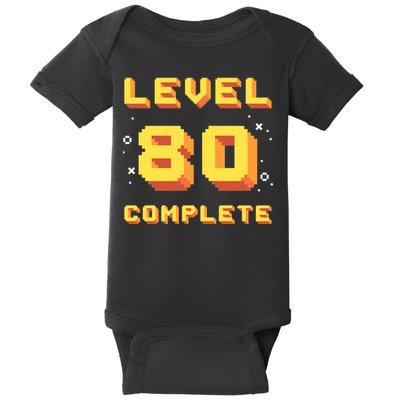 Born In 1941 Level 80 Complete 80th Birthday Retro Gaming Baby Bodysuit