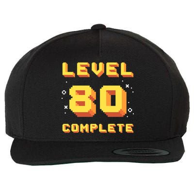 Born In 1941 Level 80 Complete 80th Birthday Retro Gaming Wool Snapback Cap