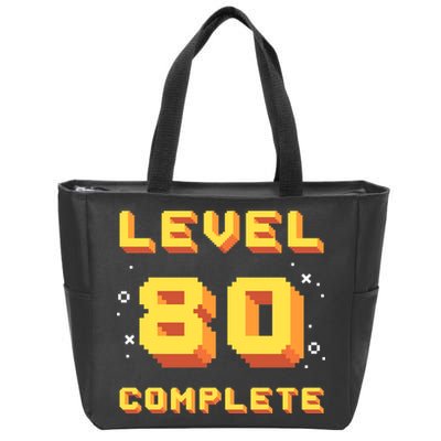 Born In 1941 Level 80 Complete 80th Birthday Retro Gaming Zip Tote Bag