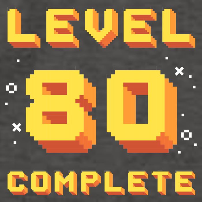 Born In 1941 Level 80 Complete 80th Birthday Retro Gaming Vector Backpack