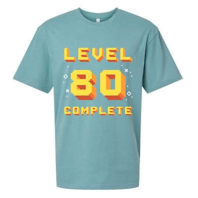Born In 1941 Level 80 Complete 80th Birthday Retro Gaming Sueded Cloud Jersey T-Shirt