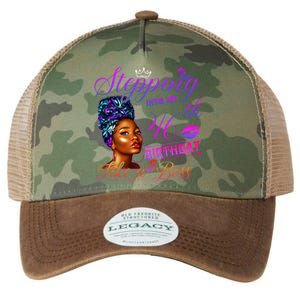 Born In 1975 Stepping Into My 46th Birthday Black Gift Legacy Tie Dye Trucker Hat