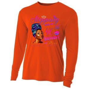 Born In 1975 Stepping Into My 46th Birthday Black Gift Cooling Performance Long Sleeve Crew