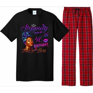 Born In 1975 Stepping Into My 46th Birthday Black Gift Pajama Set